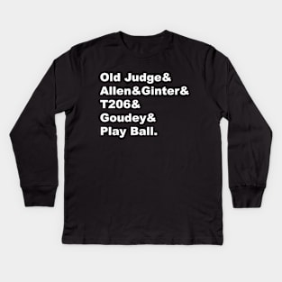 Old Judge & Allen & Ginter - White Lettering Kids Long Sleeve T-Shirt